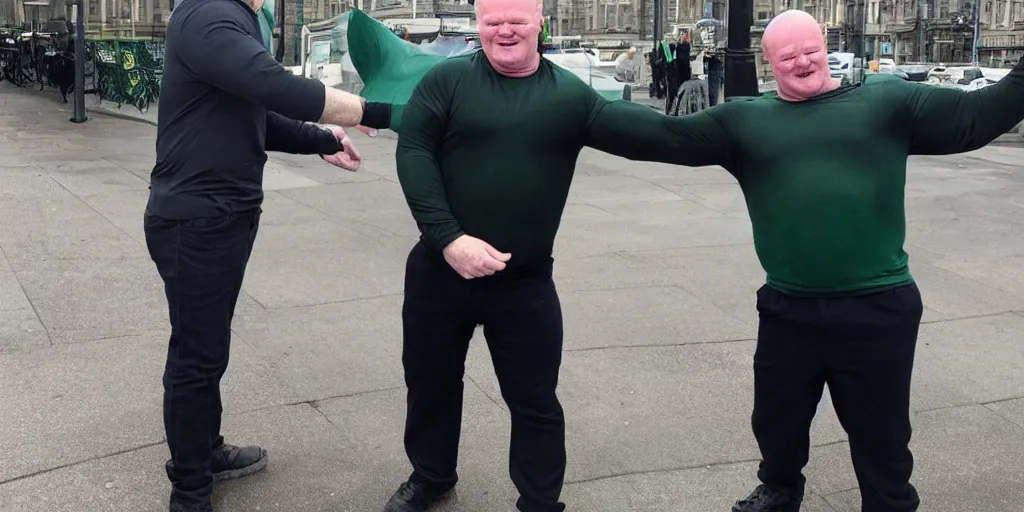 Prompt: Steve McFadden is the incredible hulk