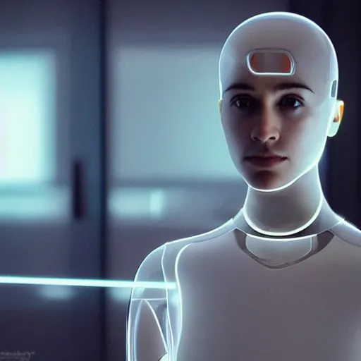 Image similar to transparent android from the movie ex machina