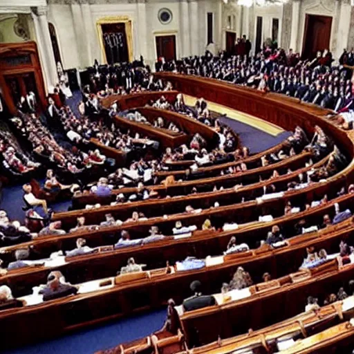 Image similar to us congress in style of uk parliament