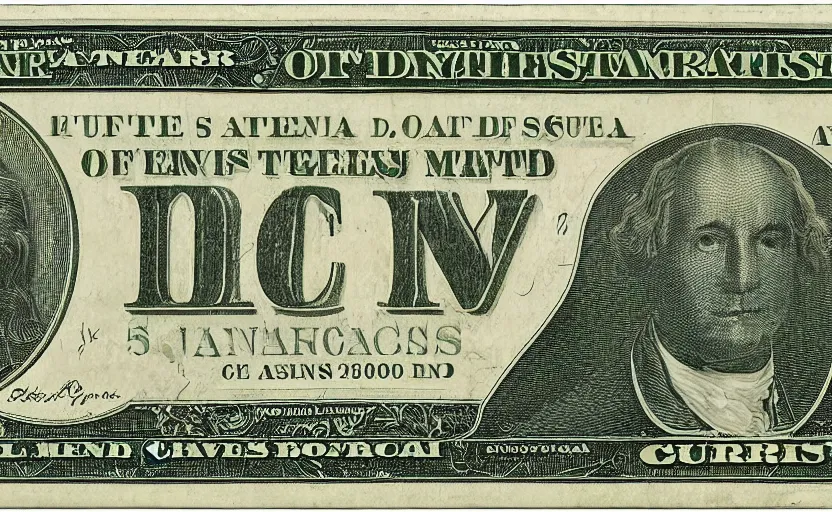 Image similar to rectangular photograph of five dollar u. s. currency note