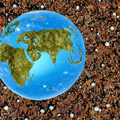 Image similar to photo of the earth covered in giant slugs