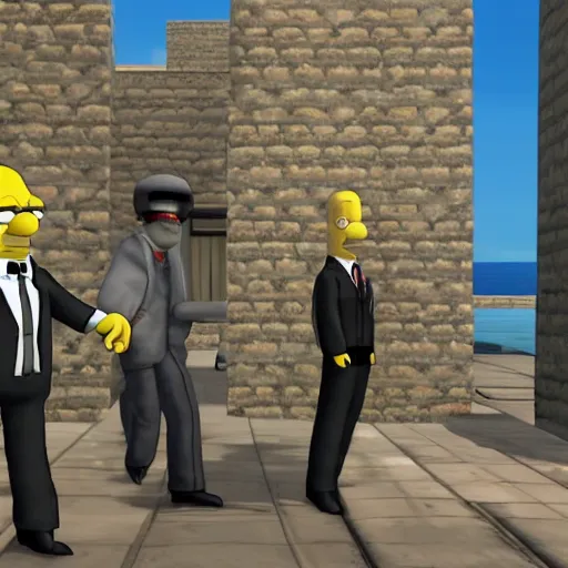 Image similar to Hitman 3 starring Homer Simpson, game screenshot