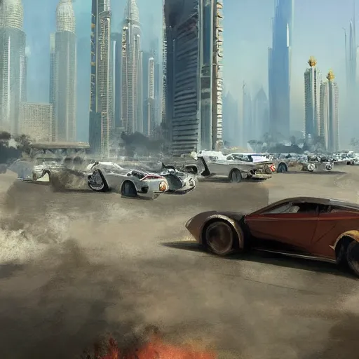 Prompt: gta : dubai, by craig mullins