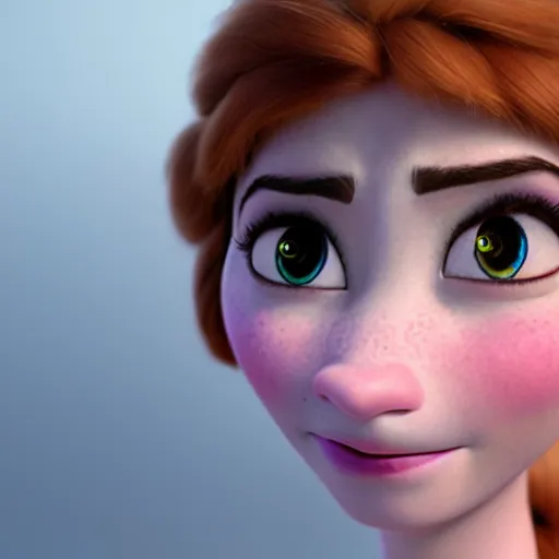 Prompt: anna from frozen as a real person, ultra realistic, 8 k, highly detailed