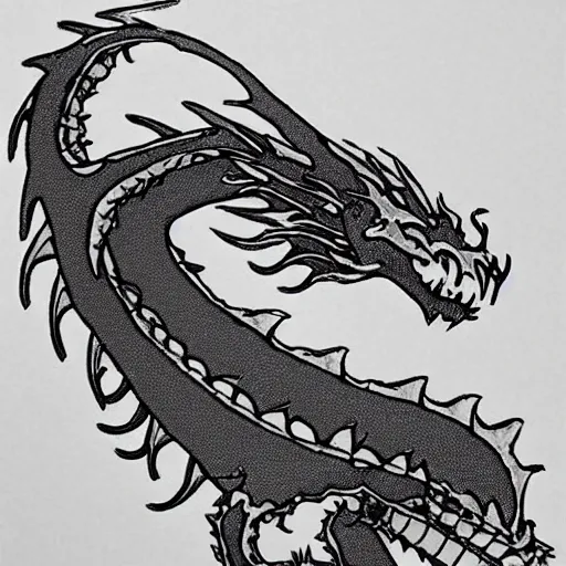 Image similar to “fire breathing dragon, Architectural Drawing”