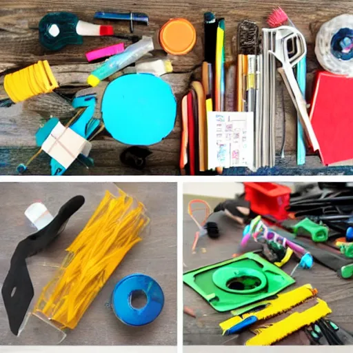 Image similar to scavenged robot craft supplies