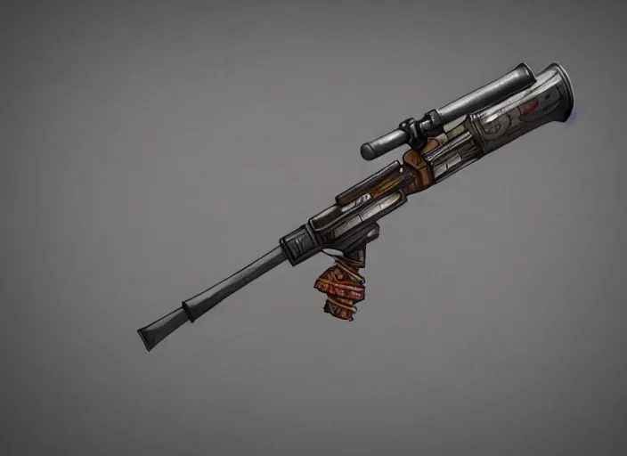 Prompt: an arcane rifle, artstation, intricate