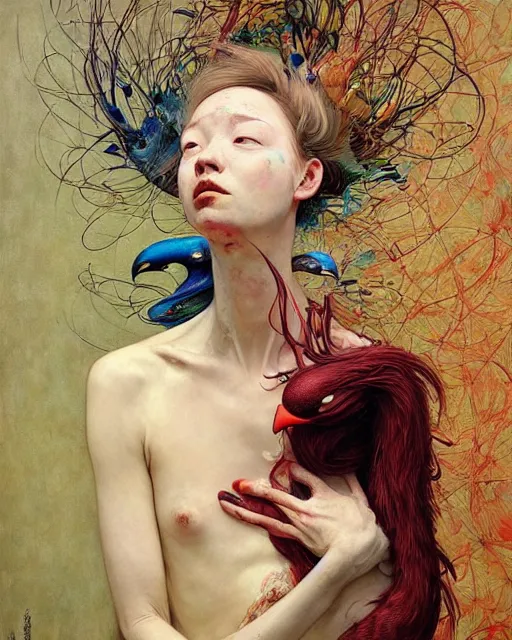 Prompt: i am no bird ; and no net ensnares me : i am a free human being with an independent will, which i now exert to leave you. in the style of adrian ghenie, esao andrews, jenny saville, ( ( ( edward hopper ) ) ), surrealism, dark art by james jean, takato yamamoto