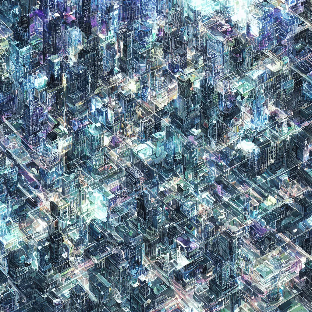 Prompt: city of the future, digital art