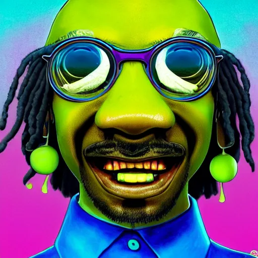 Prompt: a snoop dogg wearing sun glasses tennis ball monster, snoop dogg tennis ball head, xcopy teeth, colorful, chalk digital art, fantasy, magic, chalk, trending on artstation, ultra detailed, professional illustration by basil gogos