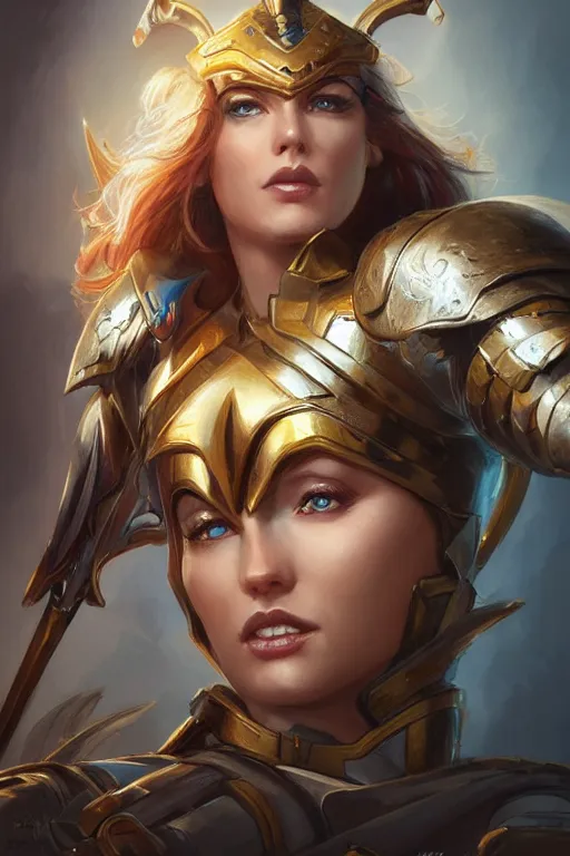 Image similar to amazon valkyrie athena, d & d, fantasy, portrait, highly detailed, headshot, digital painting, trending on artstation, concept art, sharp focus, illustration, art by artgerm and greg rutkowski and magali villeneuve