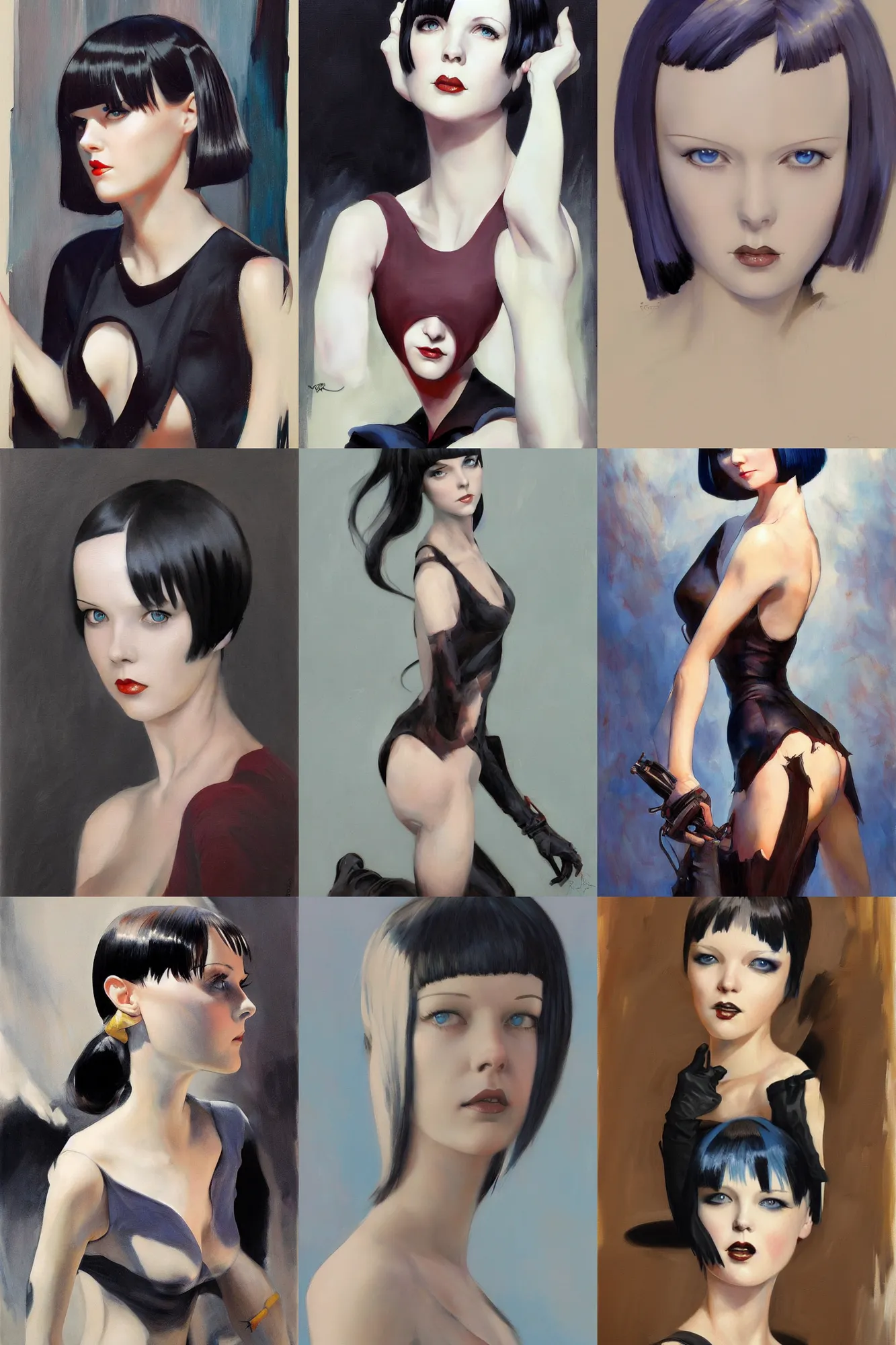 Prompt: mary louise brooks, painting by rob rey and jesper ejsing, artstation, subsurface scatter