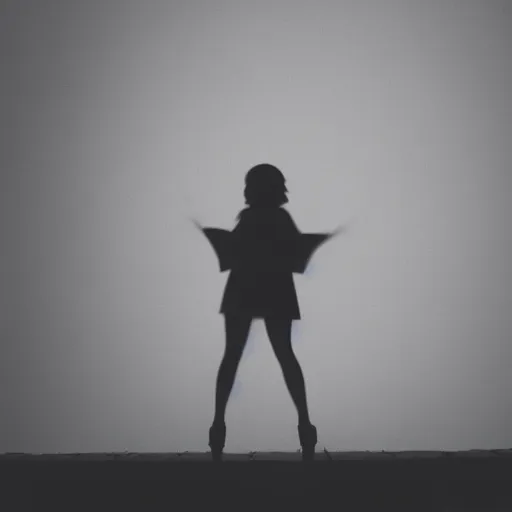 Image similar to photograph of the shadow silhouette of anime girl