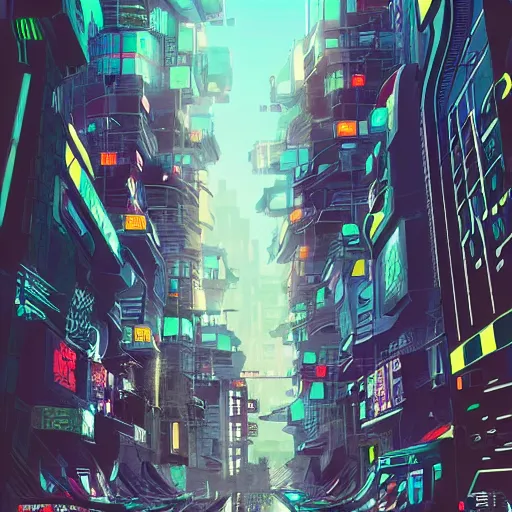 Prompt: cyberpunk city beksinki art style