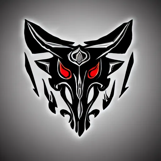 Image similar to mythosaur skull emblem, stylized