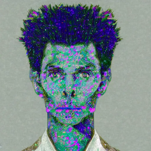 Image similar to smoking ebisu sketch by egon schiele glitter glitch datamosh minimalism