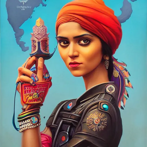 Image similar to Stockholm city portrait, indian , Pixar style, by Tristan Eaton Stanley Artgerm and Tom Bagshaw.