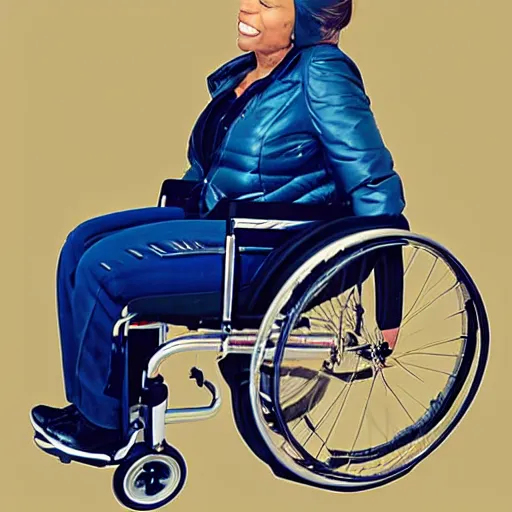Image similar to “ color photo of a beautiful woman in a wheelchair, hd, photorealistic, detailed ”