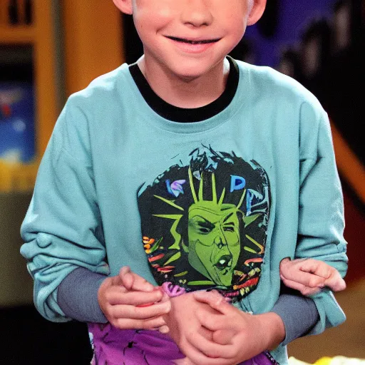 Image similar to donald trumo as a child in Icarly episode 4k