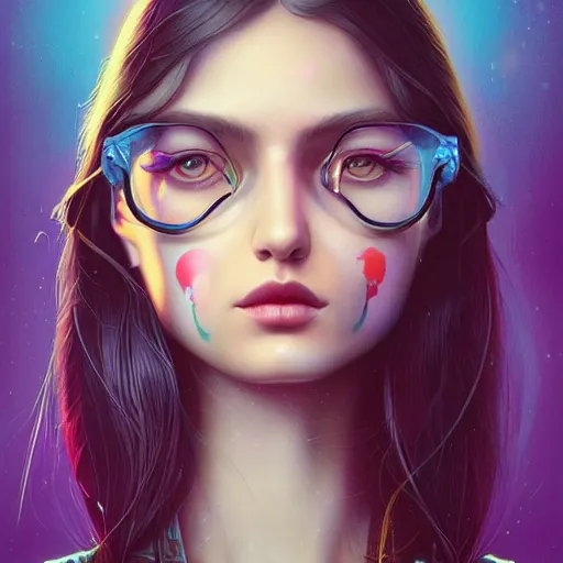 Image similar to lofi woman portrait Pixar style by Tristan Eaton Stanley Artgerm and Tom Bagshaw, high detail.