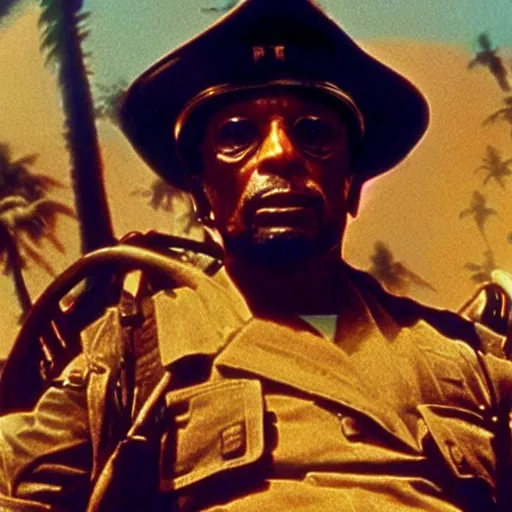 Image similar to donnovan patton as captain benjamin in apocalypse now, 8k resolution, full HD, cinematic lighting, award winning, anatomically correct