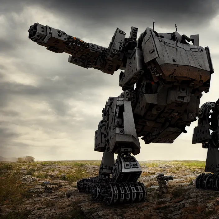 Image similar to photo of a war mech, highly detailed, 4 k, hdr, smooth, sharp focus, high resolution, award - winning photo