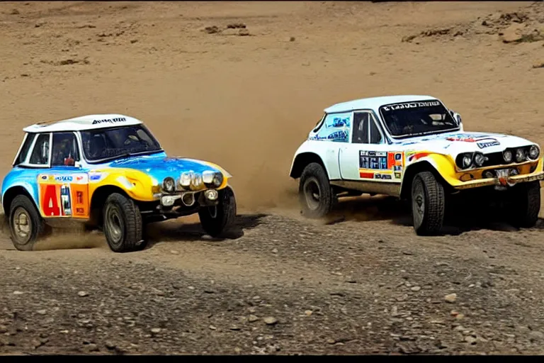 Image similar to 1 9 7 4 alpine a 1 1 0 fj 4 0, dakar rally footage, speed, bladerunner