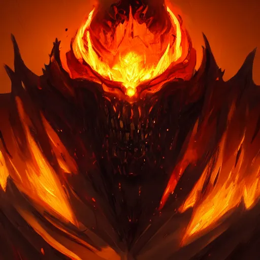 Image similar to a sketch of ragnaros trending on artstation, painted by greg rutkowski