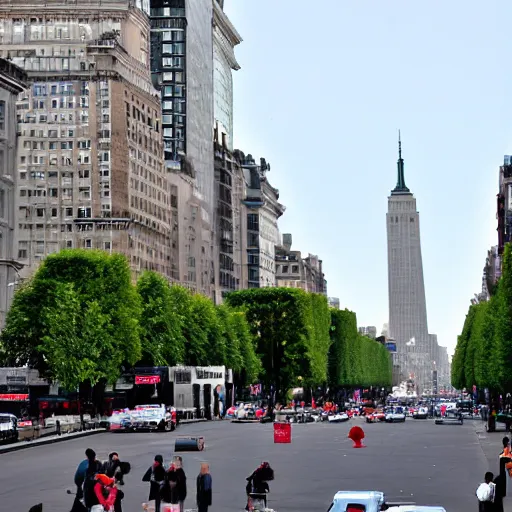 Image similar to view of New York from the Champs Elysees