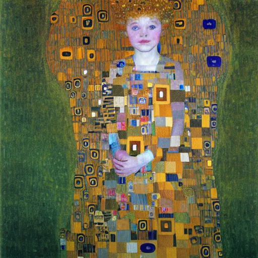 Prompt: the world of dreams inside the head of a kid by gustav klimt