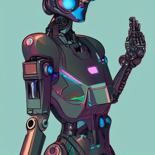 Prompt: cyberpunk robotic wynona - ryder, sharp lines, digital, artstation, colored in