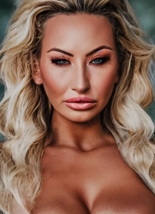 Prompt: portrait of lindsey pelas wearing kebaya in bali, by charlotte grimm, natural light, detailed face, beautiful features, symmetrical, canon eos c 3 0 0, ƒ 1. 8, 3 5 mm, 8 k, medium - format print, half body shot