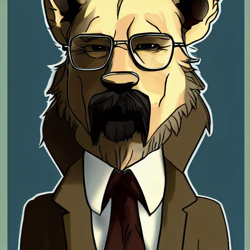 Image similar to Walter White furry art, trending on furaffinity