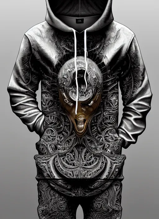 Image similar to guy with hoodie hiding on papercraft, realistic, surealism, lavish, steep, aesthetic, extravagant, shiny, fantasy, intricate, elegant, extremely higly detailed, digital painting, artstation, ornate, grotesque, baroque, concept art, smooth, sharp focus, full body focus, street wear digital art