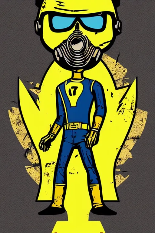 Image similar to fallout 7 6 retro futurist illustration art by butcher billy, sticker, colorful, illustration, highly detailed, simple, smooth and clean vector curves, no jagged lines, vector art, smooth andy warhol style