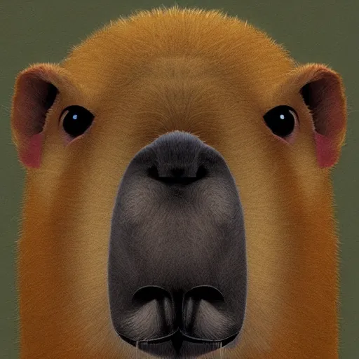 Image similar to capybara portrait by yuga labs and by J. G. Quintel, modern cartoon tv show