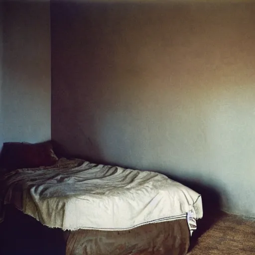 Image similar to bedroom photo of a horse, by Annie Leibovitz