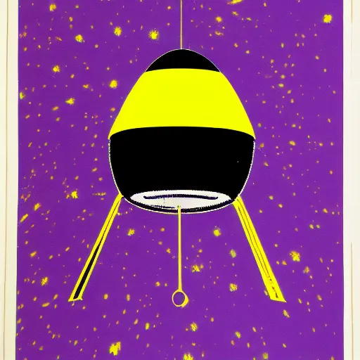 Image similar to space ship by andy warhol