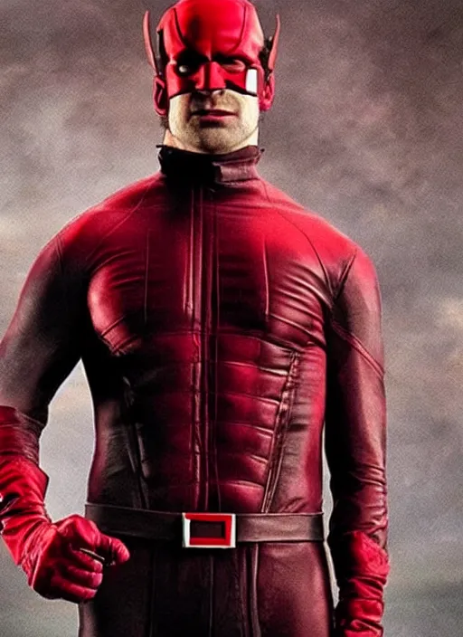 Prompt: Saul Goodman dressed as Daredevil, no mask