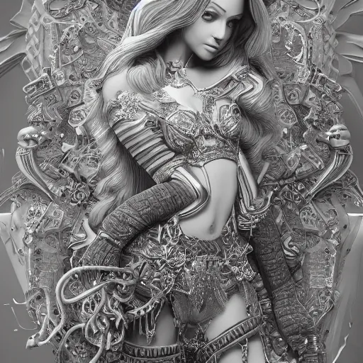 Image similar to princess, godly, beautiful, intricate, hyper detailed, octane, 4 k