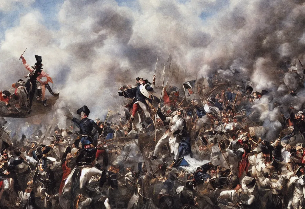 Prompt: fashion editorial french revolution storming of the Bastille. hyperrealistic. detailed. depth of field. high definition. 8k. depth of field. photography.