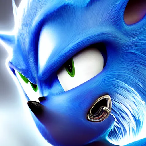 Image similar to perfectly - centered close - up face - portrait of evil sonic, intricate, elegant, super highly detailed, professional digital painting, artstation, concept art, smooth, sharp focus, no blur, no dof, extreme illustration, unreal engine 5, 8 k, by anne stokes