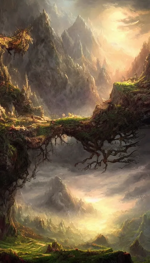 Image similar to fantastic fantasy landscape