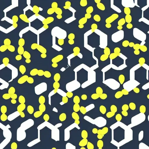 Image similar to a minimalistic seamless pattern made from bees