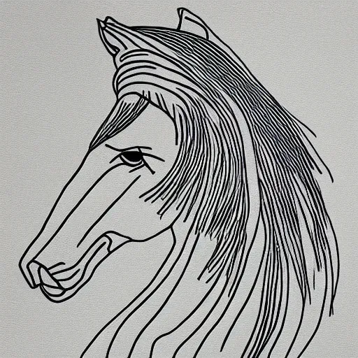 Prompt: horse, drawn with dots, art, minimalist, simple,