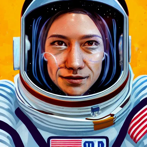 Image similar to astronaut, portrait by bagshaw tom, illustration painting, detailed illustration, hd, digital art, overdetailed art, concept art, detailed, overdetailed art, concept art, trending on artstation