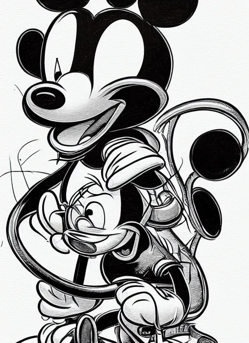 Taza Mickey Mouse Sketch Process