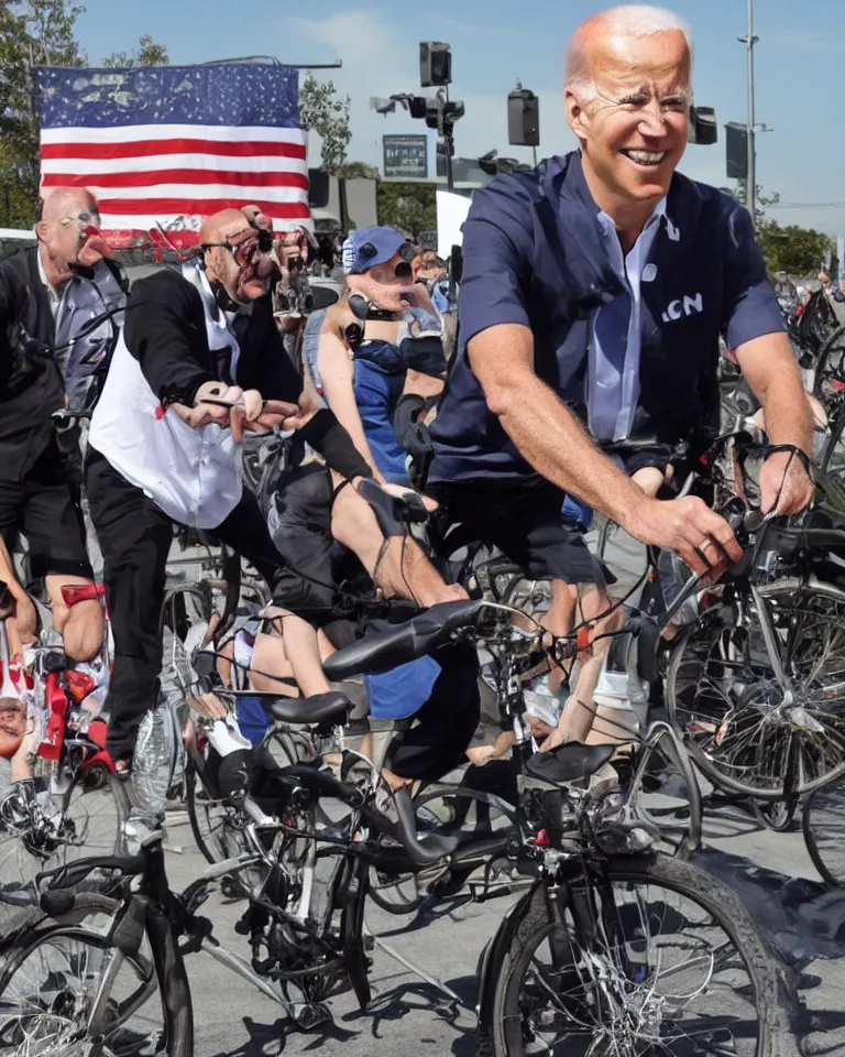 Prompt: joe biden bicycle day