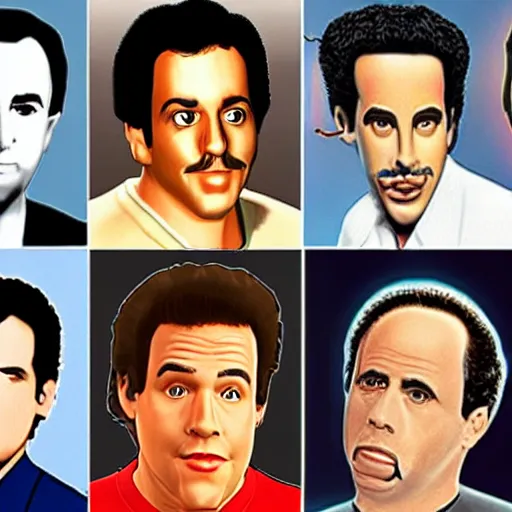 Image similar to cast of Seinfeld with N64 graphics