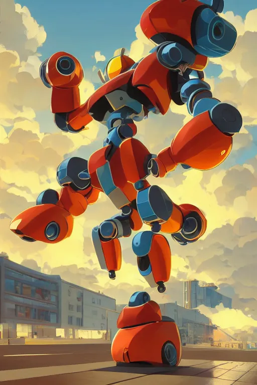 Image similar to metabots medabots medarotto medarot robot minimalist comics, behance hd by jesper ejsing, by rhads, makoto shinkai and lois van baarle, ilya kuvshinov, rossdraws global illumination ray tracing hdr radiating a glowing aura